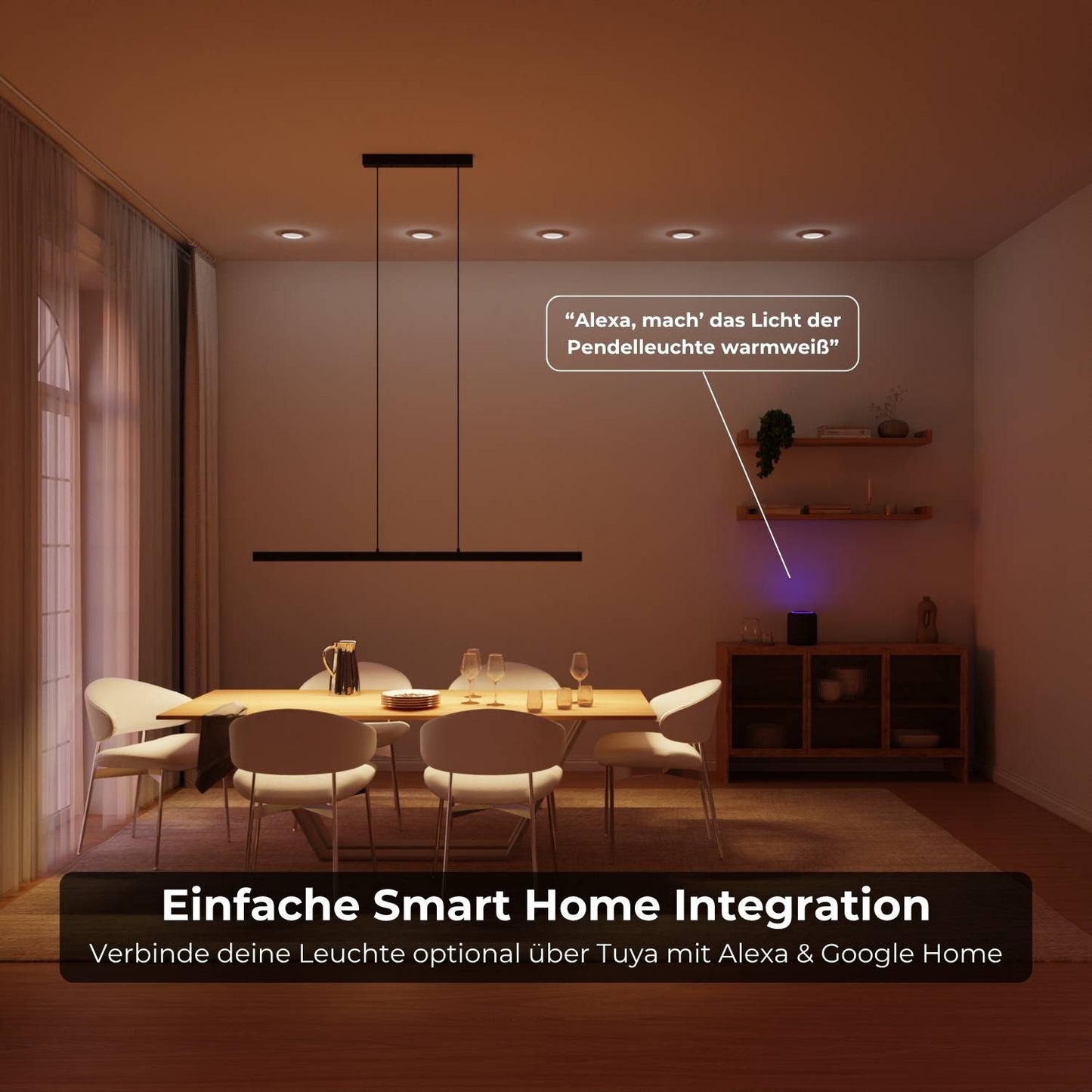 Minimalist Pendant Ceiling Light for Dining Room | Modern LED Hanging Lamp