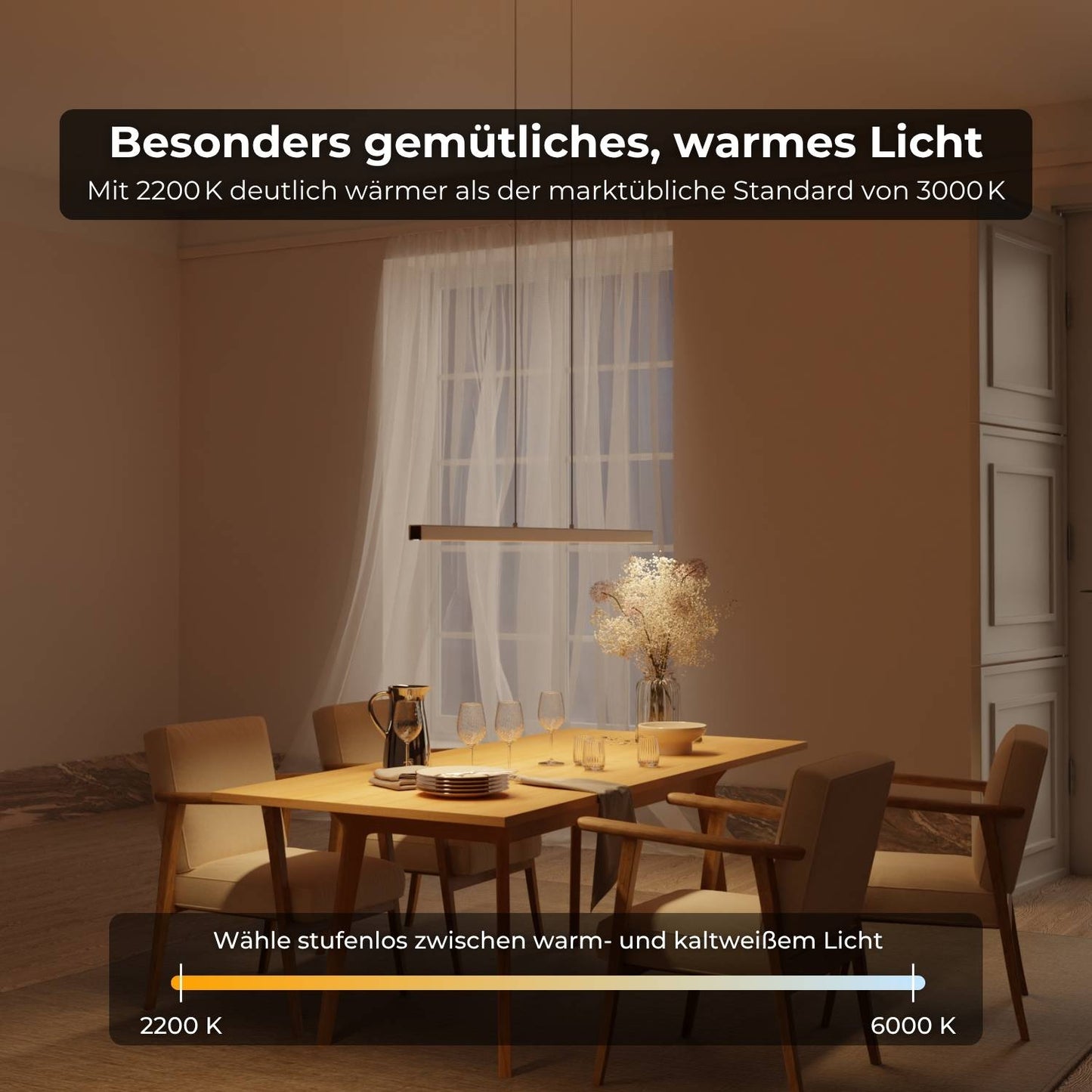 Minimalist Pendant Ceiling Light for Dining Room | Modern LED Hanging Lamp
