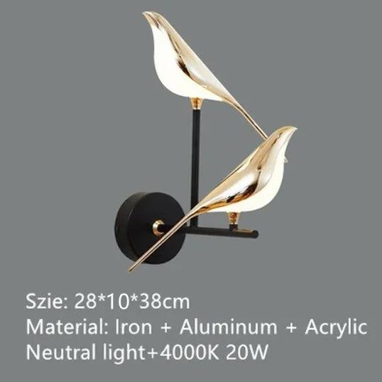 Artistic Bird Design Pendant Ceiling Light | Modern Dimmable LED Chandelier Lamp