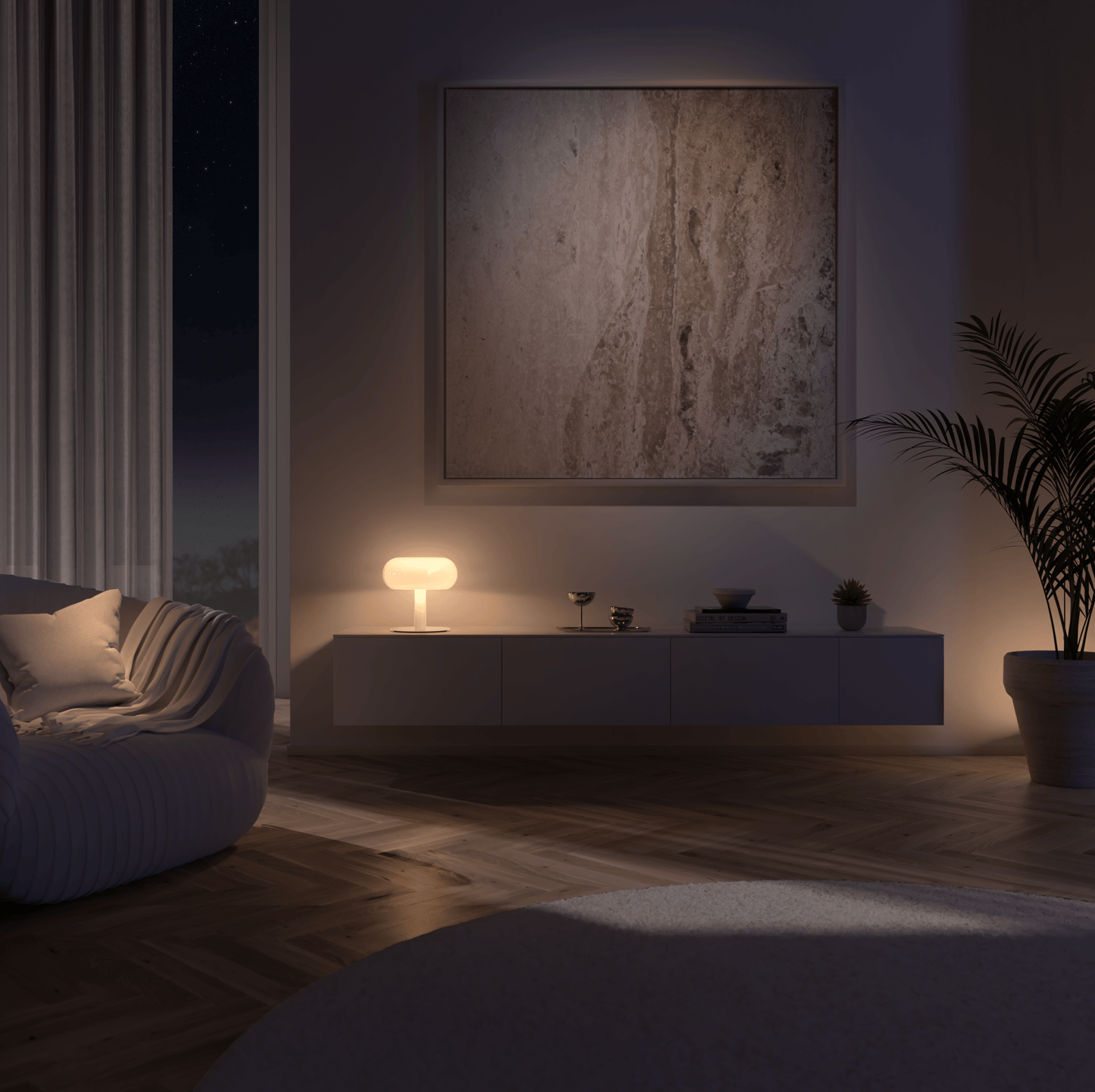 Retro Mushroom LED Table Lamp with Touch Dimmer | Modern Bedside and Desk Light