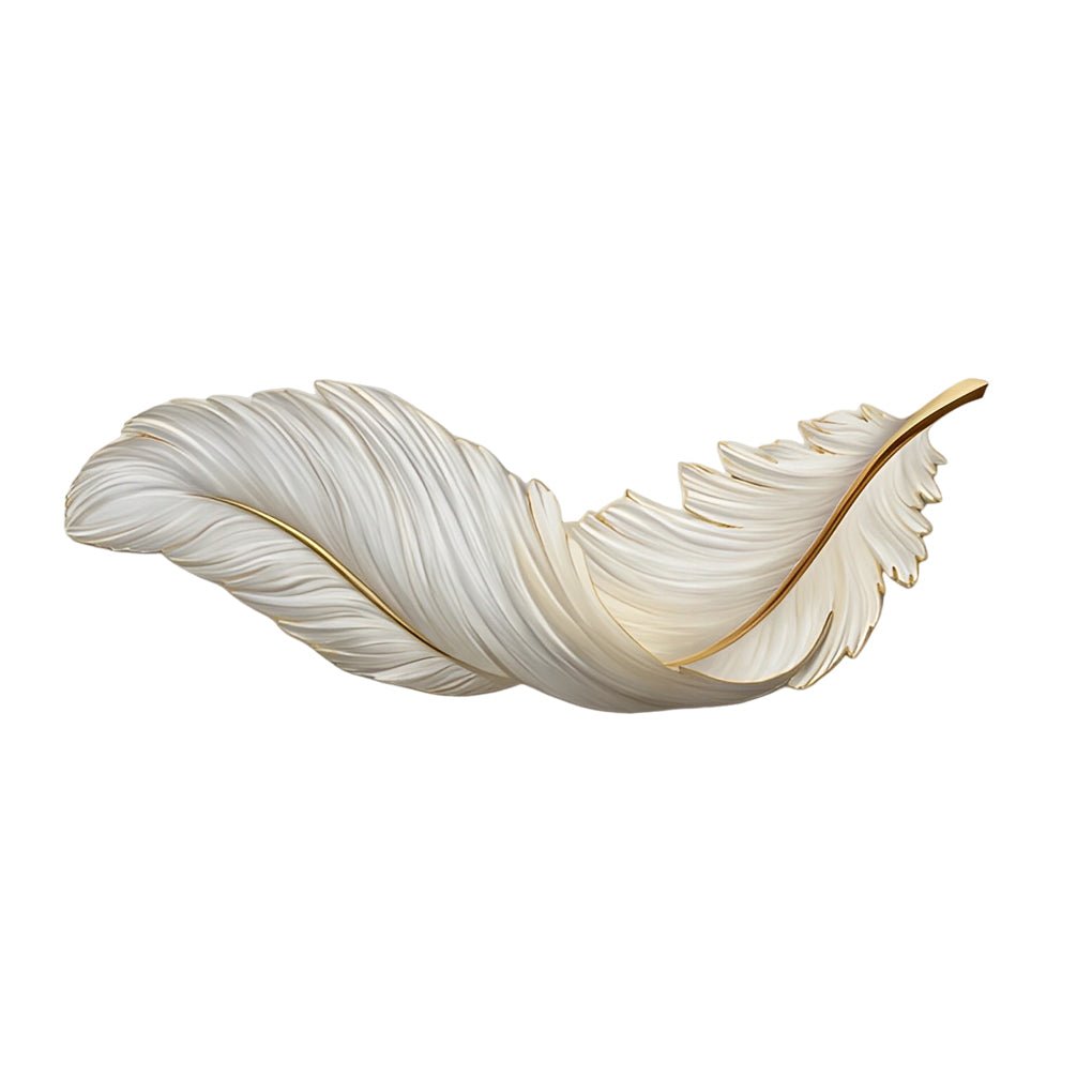 Feather Wall Sconce Light for Living Room | Modern LED Wall Lamp