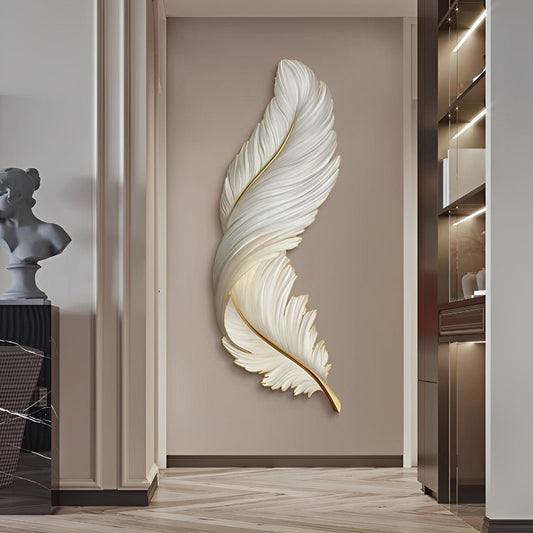 Feather Wall Sconce Light for Living Room | Modern LED Wall Lamp