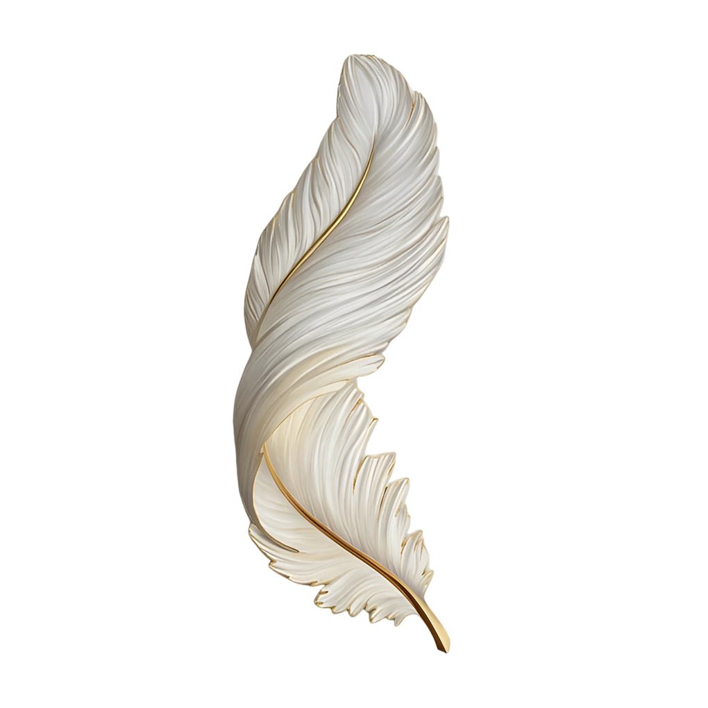 Feather Wall Sconce Light for Living Room | Modern LED Wall Lamp