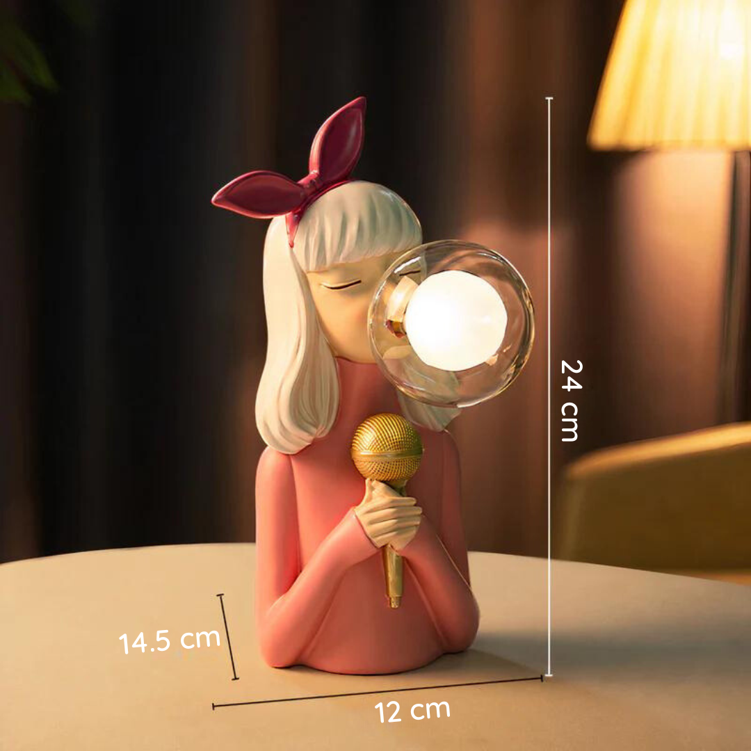 Handcrafted Artistic Figurine LED Table Lamp | Decorative Bedside and Desk Light
