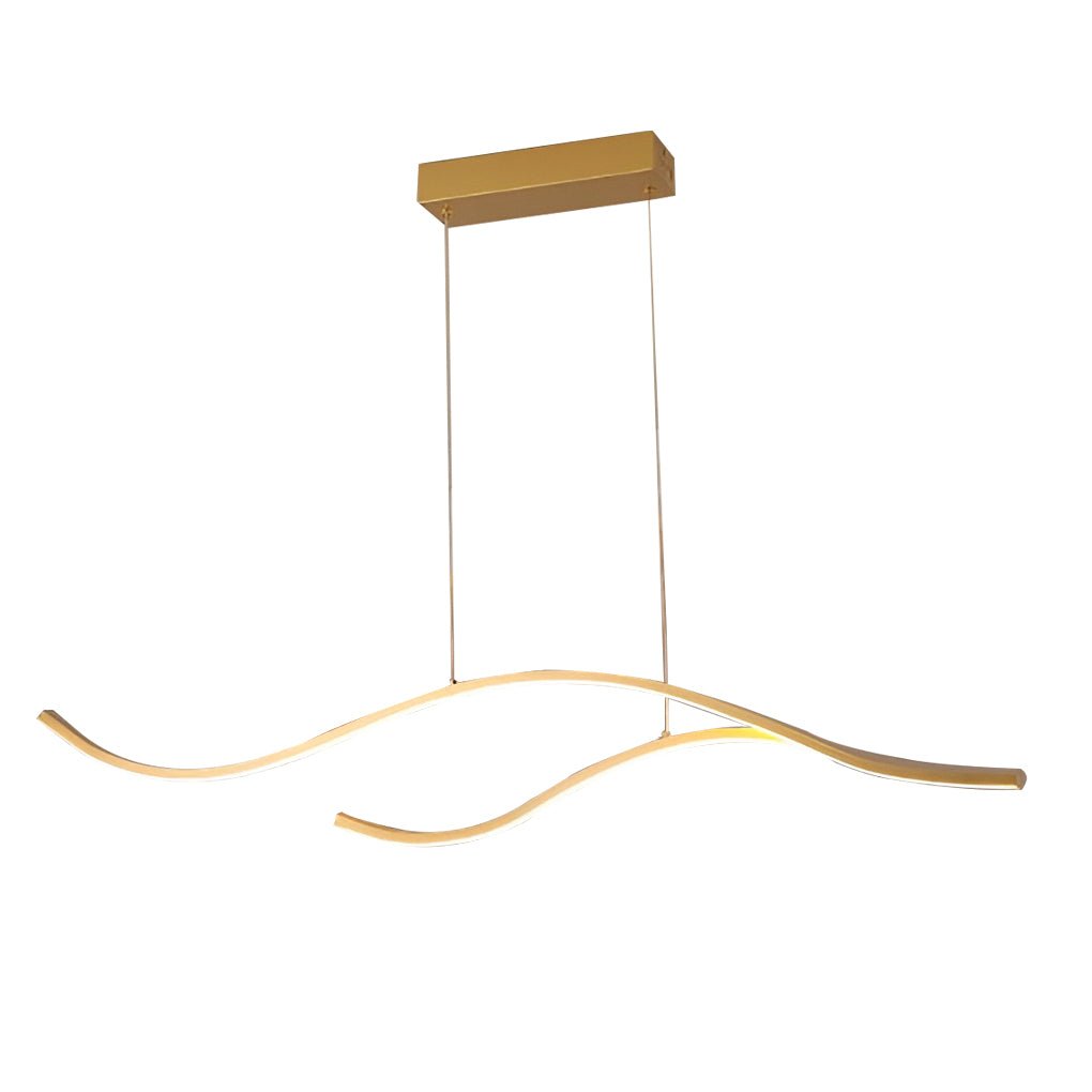 Modern LED Wave Pendant Ceiling Light | Stylish Linear Hanging Lamp