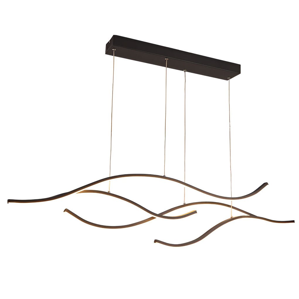 Modern LED Wave Pendant Ceiling Light | Stylish Linear Hanging Lamp