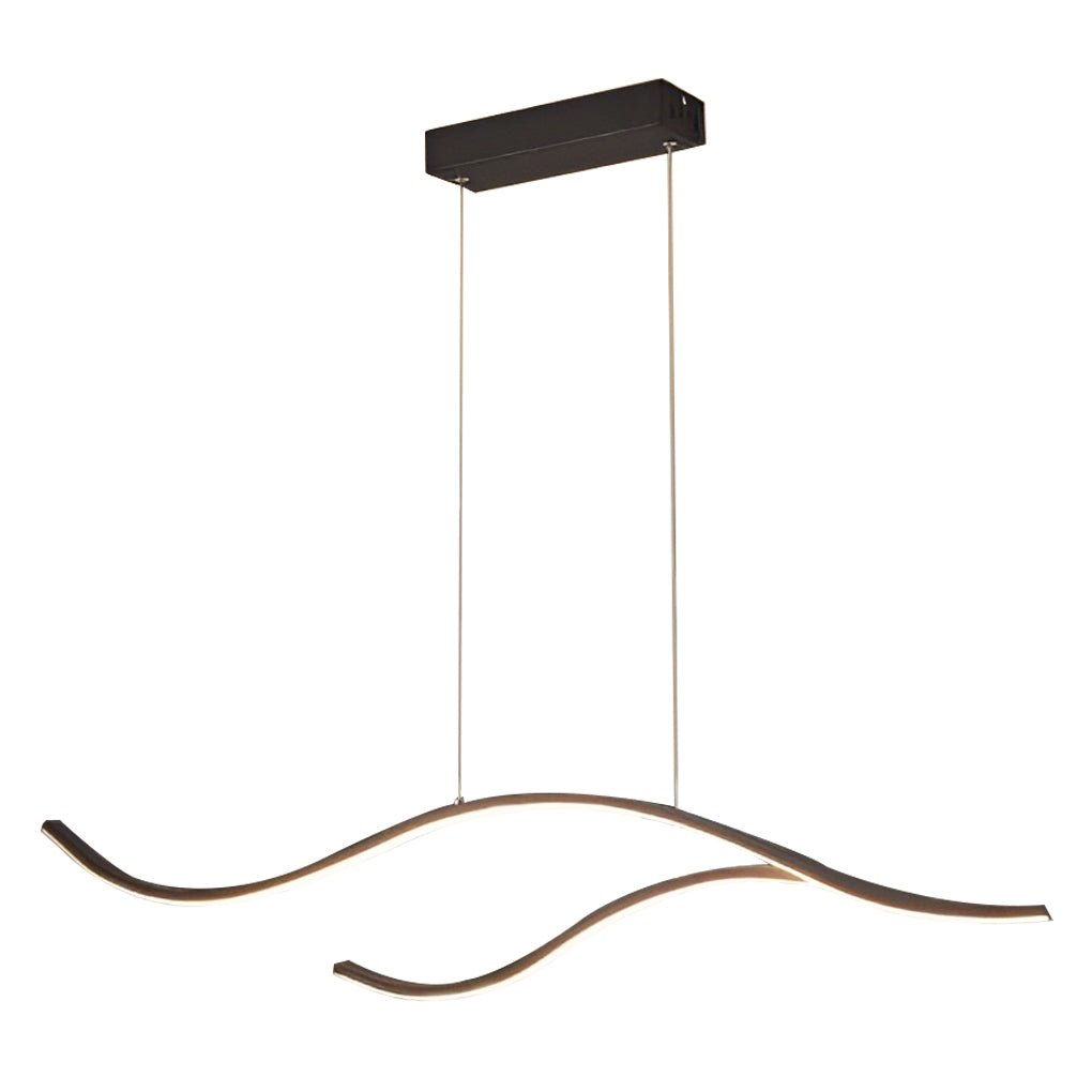 Modern LED Wave Pendant Ceiling Light | Stylish Linear Hanging Lamp