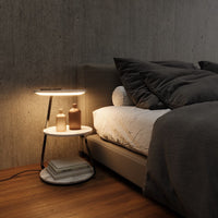 Modern Floor Lamp with Side Table Storage | Multifunctional Standing Light