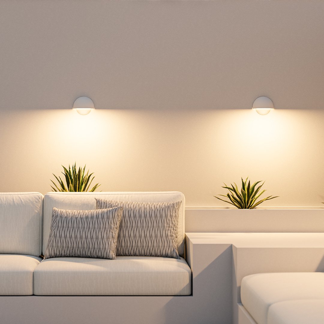 Round LED Wall Light Sconce | Modern Indoor Outdoor Bedroom Living Room Lamp