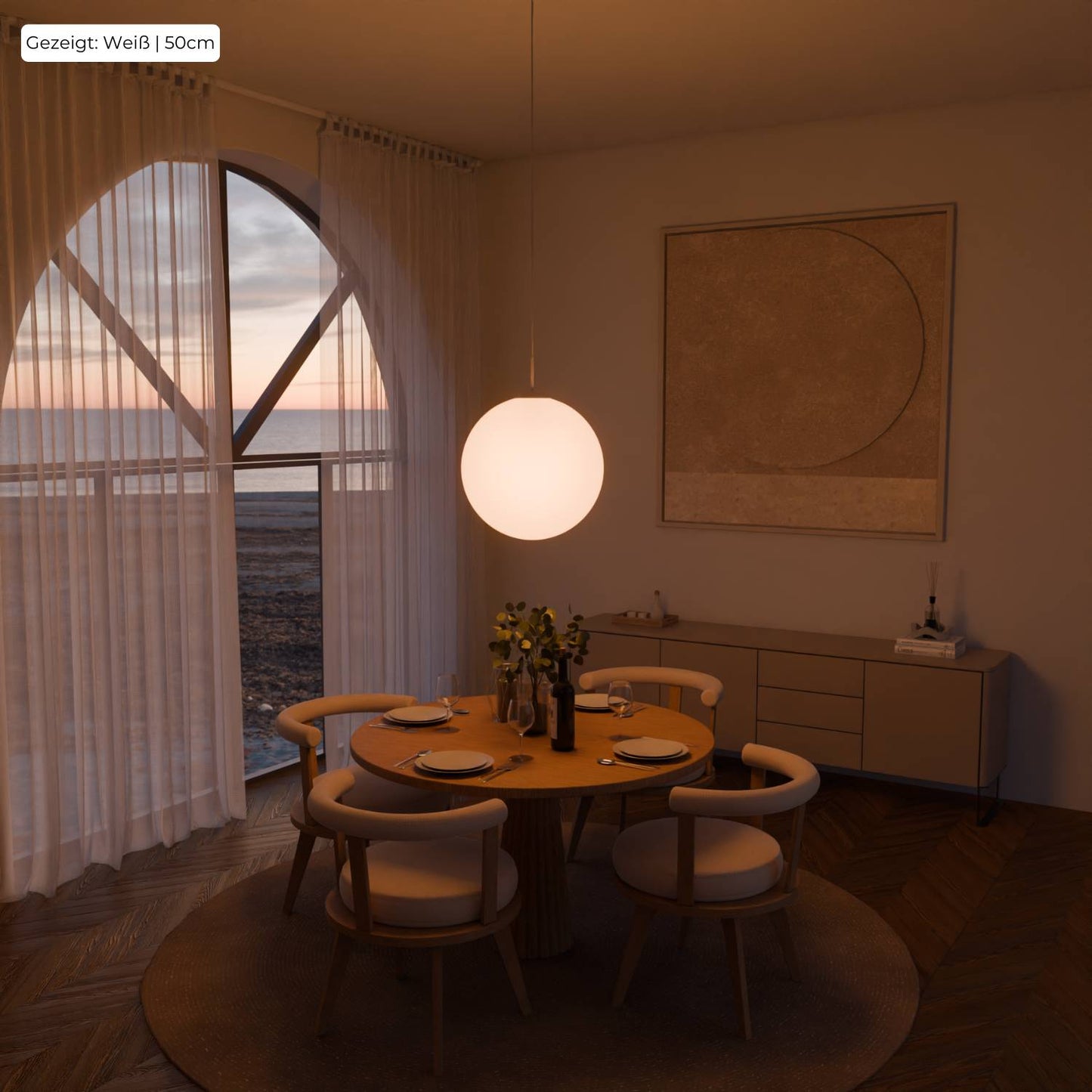 Globe Pendant Ceiling Light in Minimalist Style | Modern LED Hanging Lamp