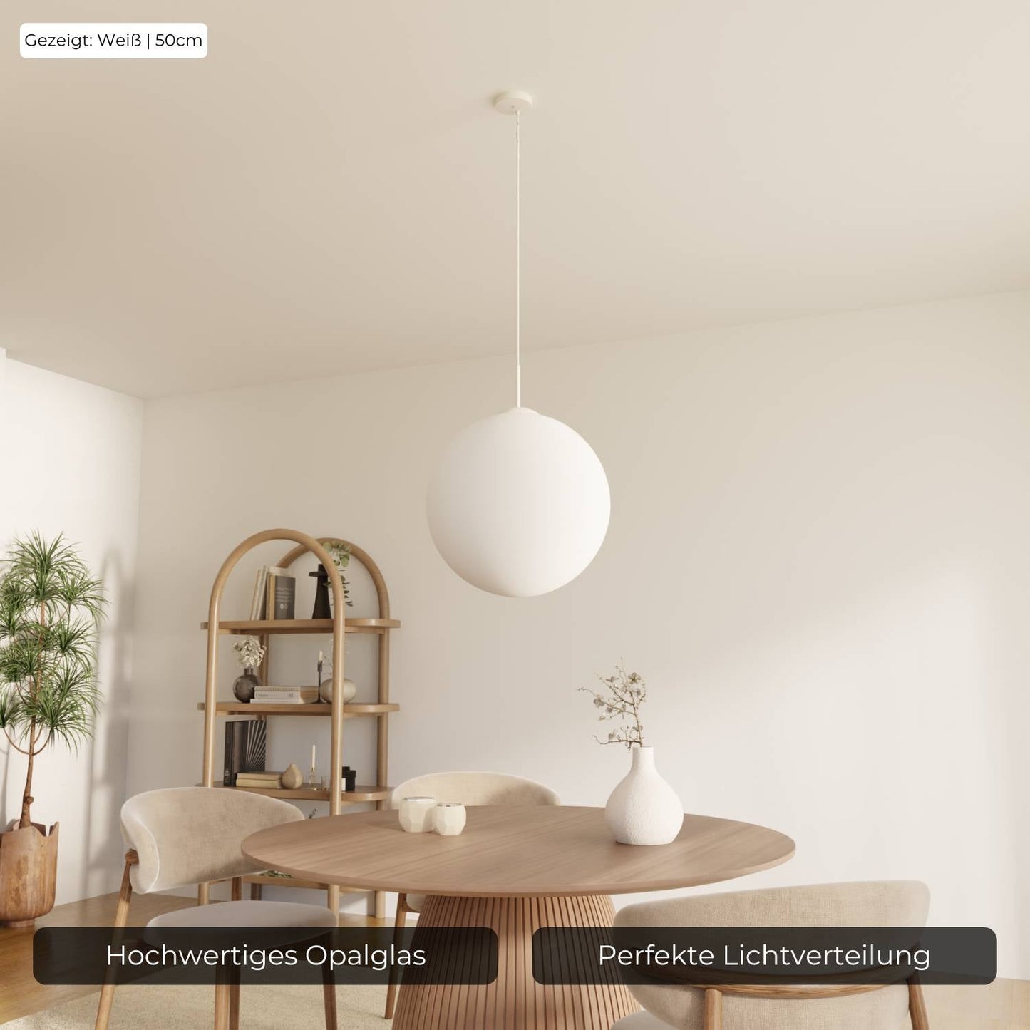 Globe Pendant Ceiling Light in Minimalist Style | Modern LED Hanging Lamp