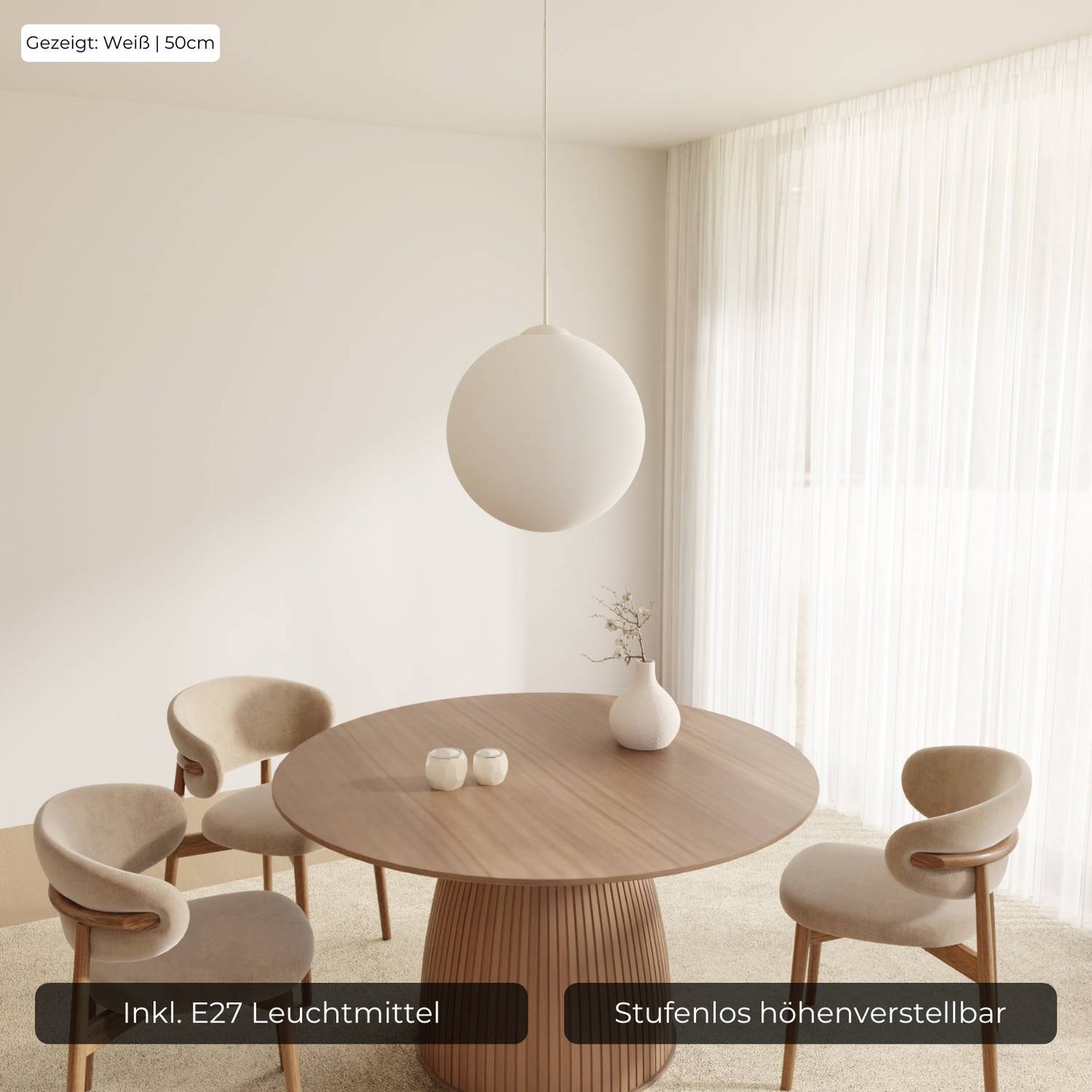 Globe Pendant Ceiling Light in Minimalist Style | Modern LED Hanging Lamp