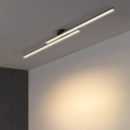Modern Aluminium LED Ceiling Light | Long Strip Living Room Flush Mount Lamp