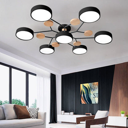 Modern Circular LED Ceiling Light | Contemporary Bedroom Living Room Lamp