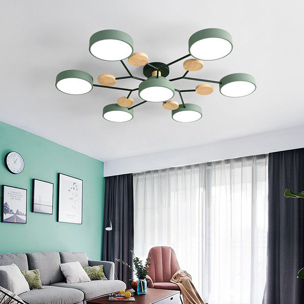 Modern Circular LED Ceiling Light | Contemporary Bedroom Living Room Lamp
