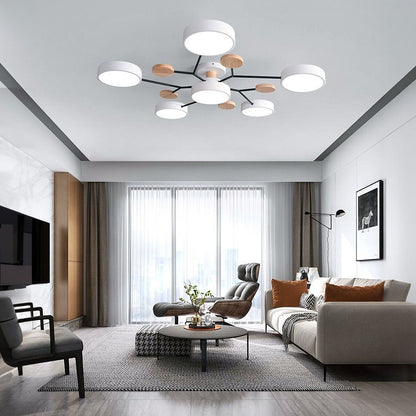 Modern Circular LED Ceiling Light | Contemporary Bedroom Living Room Lamp