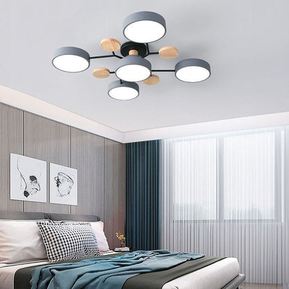 Modern Circular LED Ceiling Light | Contemporary Bedroom Living Room Lamp