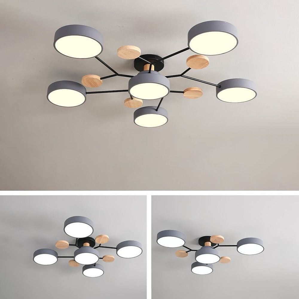 Modern Circular LED Ceiling Light | Contemporary Bedroom Living Room Lamp