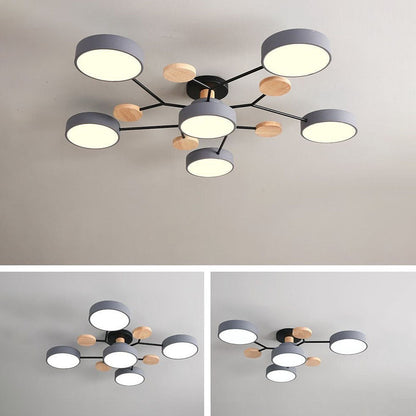 Modern Circular LED Ceiling Light | Contemporary Bedroom Living Room Lamp