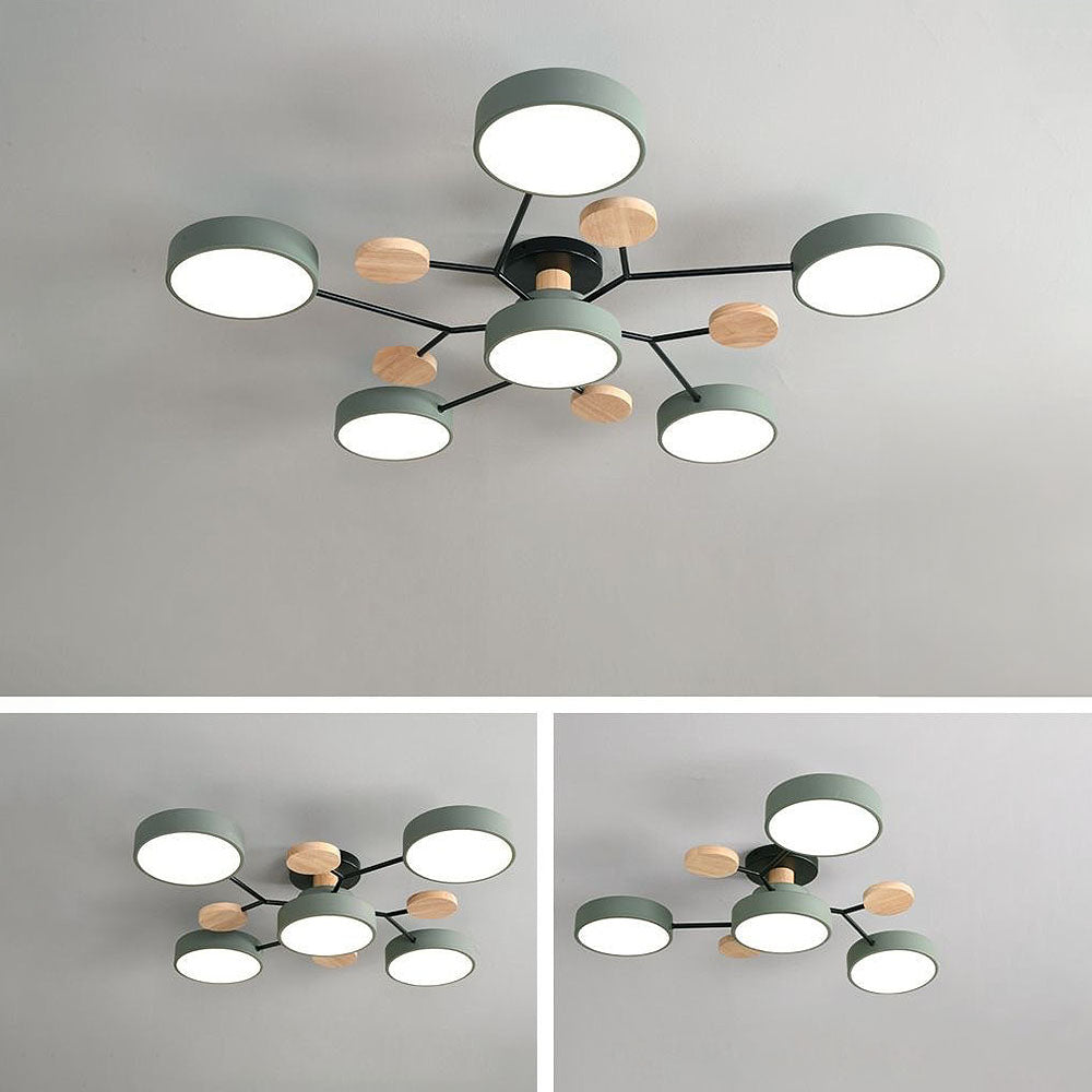Modern Circular LED Ceiling Light | Contemporary Bedroom Living Room Lamp