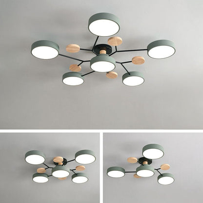 Modern Circular LED Ceiling Light | Contemporary Bedroom Living Room Lamp
