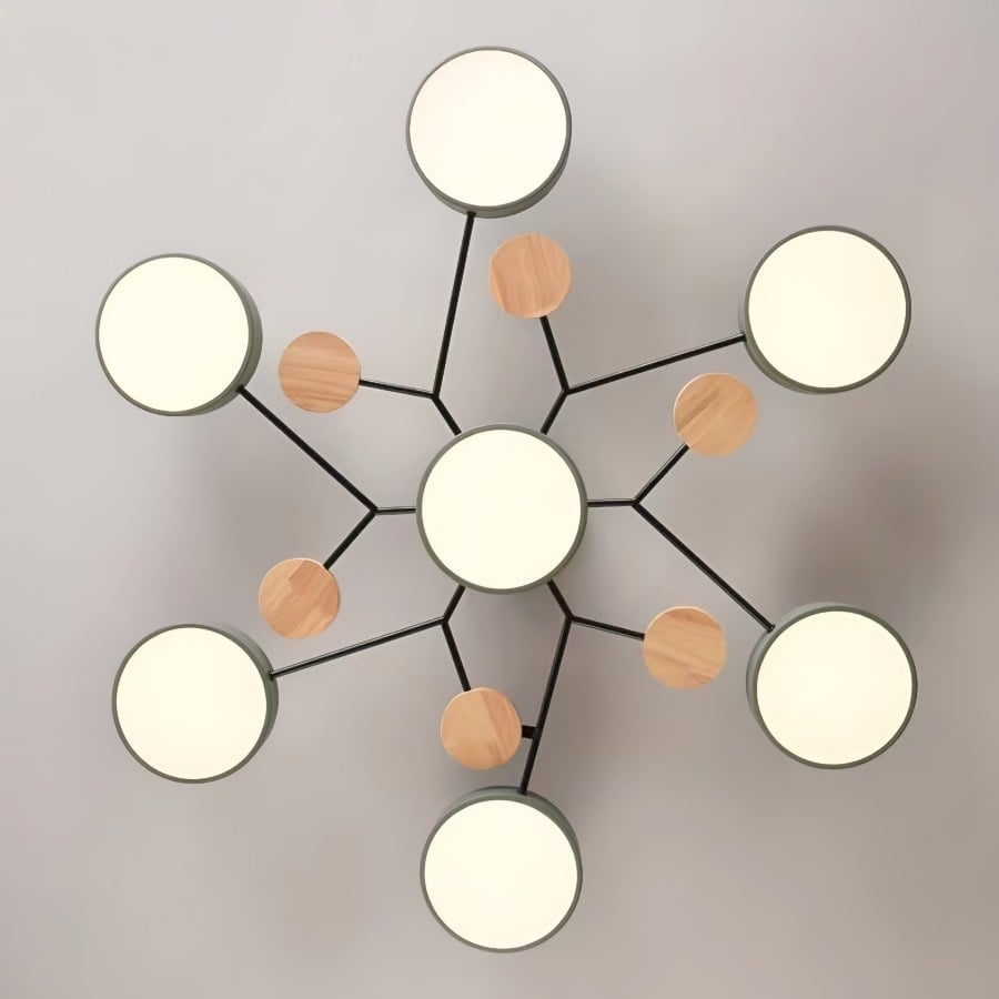 Modern Circular LED Ceiling Light | Contemporary Bedroom Living Room Lamp