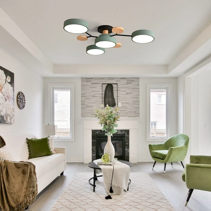 Modern Circular LED Ceiling Light | Contemporary Bedroom Living Room Lamp