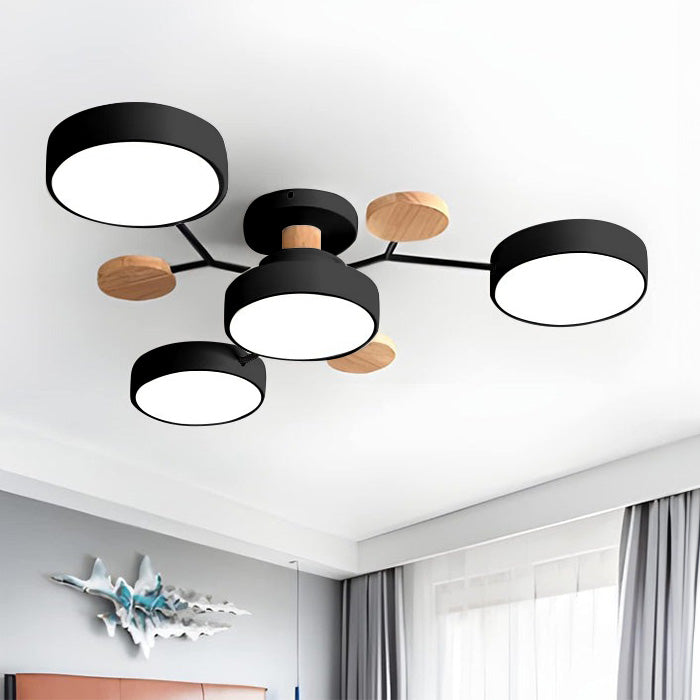 Modern Circular LED Ceiling Light | Contemporary Bedroom Living Room Lamp