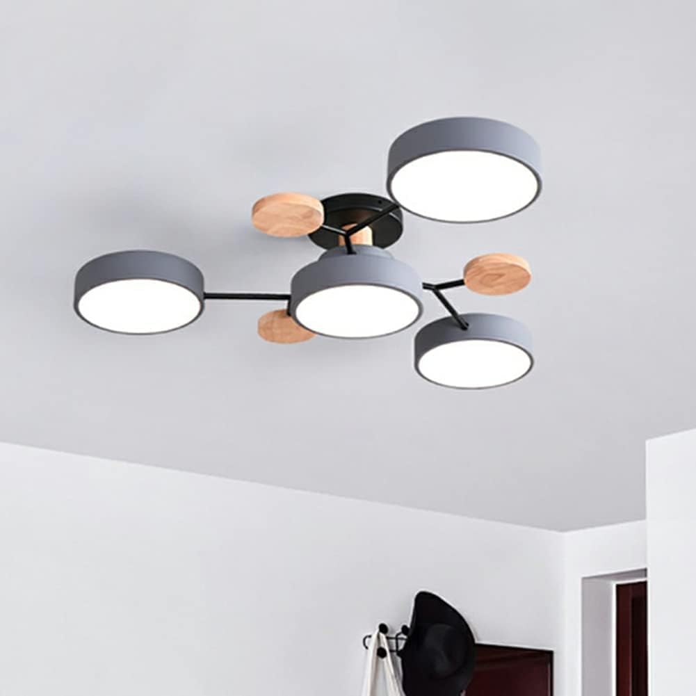 Modern Circular LED Ceiling Light | Contemporary Bedroom Living Room Lamp