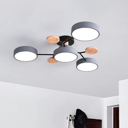 Modern Circular LED Ceiling Light | Contemporary Bedroom Living Room Lamp
