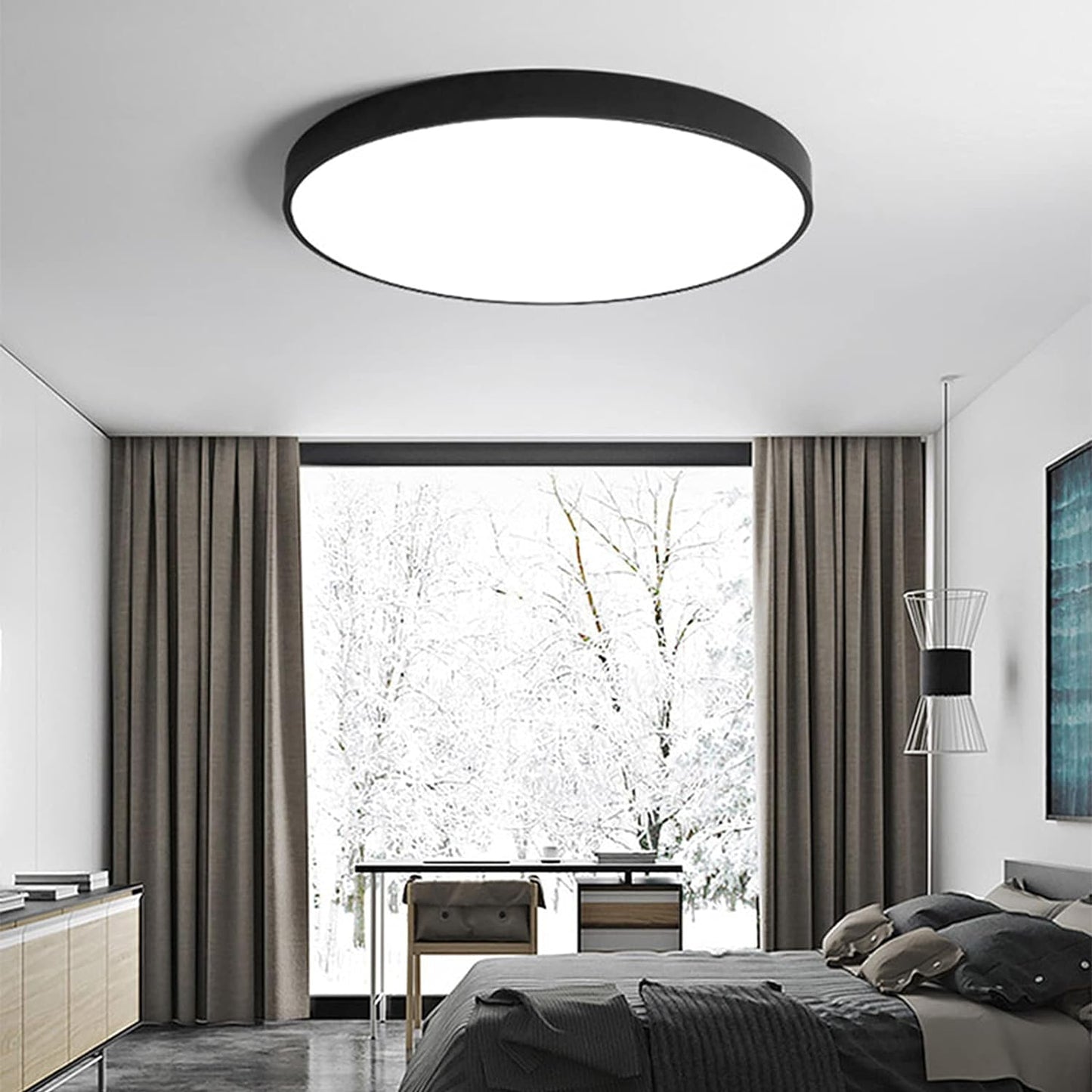 Recessed Round LED Ceiling Light | Modern Bedroom Living Room Ceiling Lamp