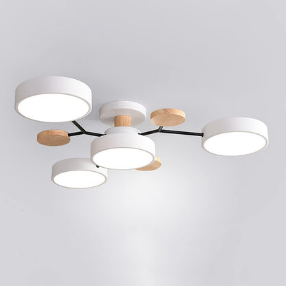 Modern Circular LED Ceiling Light | Contemporary Bedroom Living Room Lamp