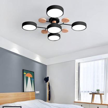 Modern Circular LED Ceiling Light | Contemporary Bedroom Living Room Lamp