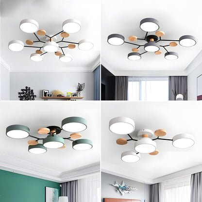 Modern Circular LED Ceiling Light | Contemporary Bedroom Living Room Lamp