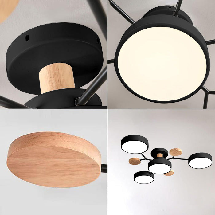 Modern Circular LED Ceiling Light | Contemporary Bedroom Living Room Lamp