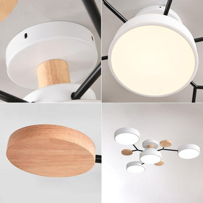 Modern Circular LED Ceiling Light | Contemporary Bedroom Living Room Lamp