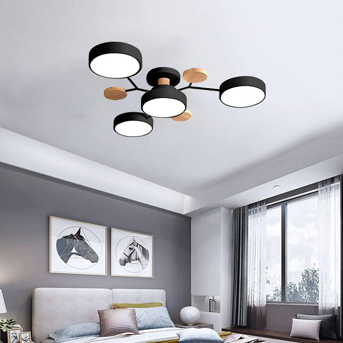 Modern Circular LED Ceiling Light | Contemporary Bedroom Living Room Lamp