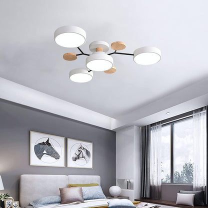 Modern Circular LED Ceiling Light | Contemporary Bedroom Living Room Lamp