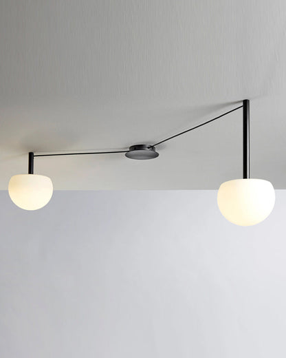 Frosted Glass Globe Ceiling Light for Living Room | Modern Decorative Chandelier Lamp