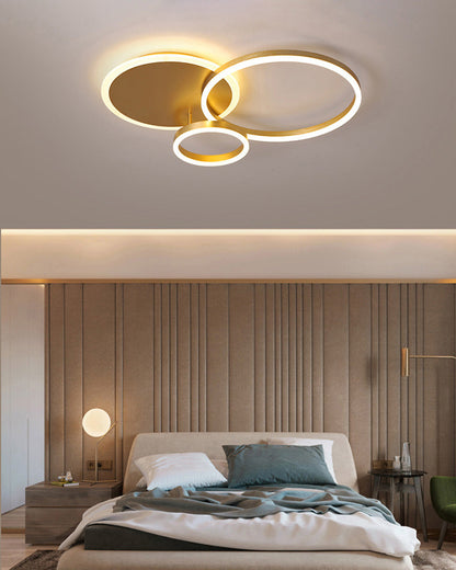 Modern Circular LED Flush Mount Ceiling Light | Luxury Low Profile Chandelier Lamp