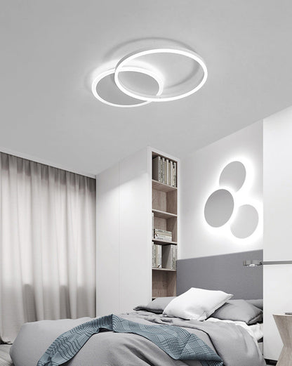 Modern Circular LED Flush Mount Ceiling Light | Luxury Low Profile Chandelier Lamp
