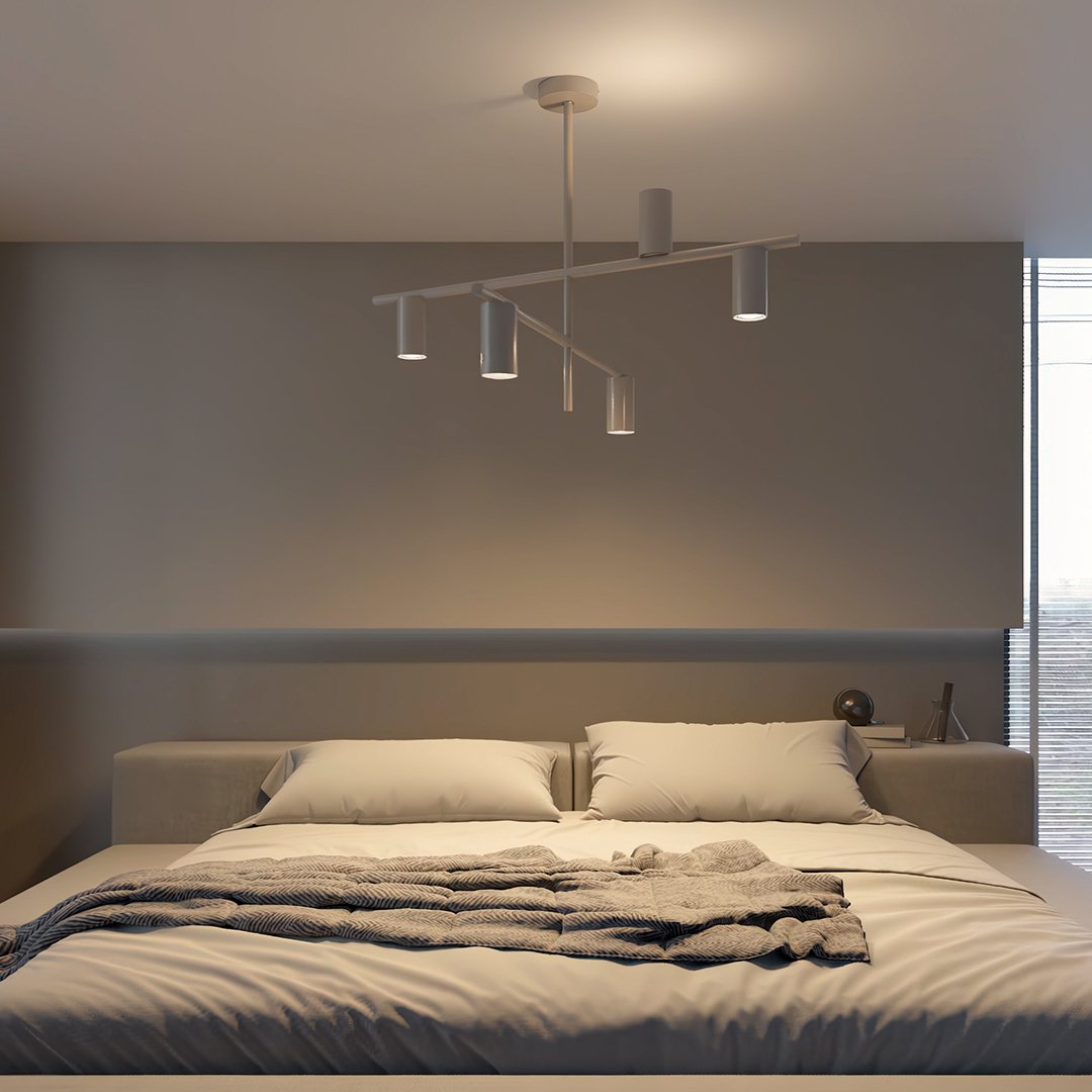 Modern Cylinder LED Ceiling Light | Contemporary Bedroom Living Room Ceiling Lamp