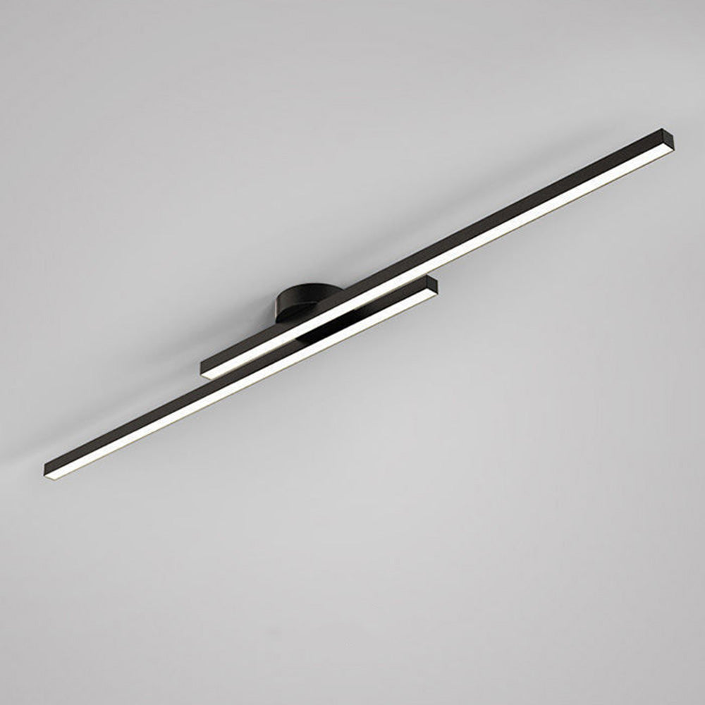 Modern Aluminium LED Ceiling Light | Long Strip Living Room Flush Mount Lamp
