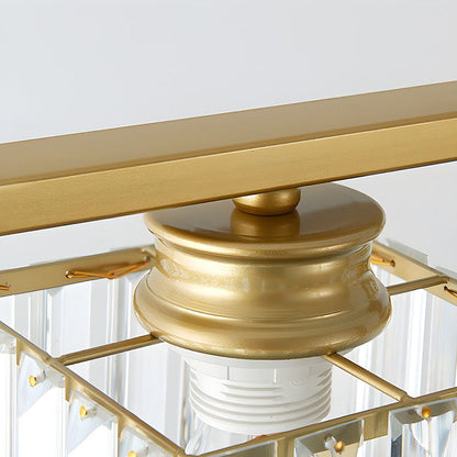 Modern Rectangular Glass Chandelier | LED Dining Room Kitchen Ceiling Light