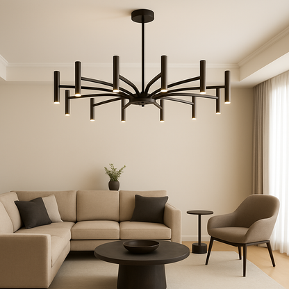 Modern Multi-Head Ceiling Light | Contemporary LED Chandelier for Living Room