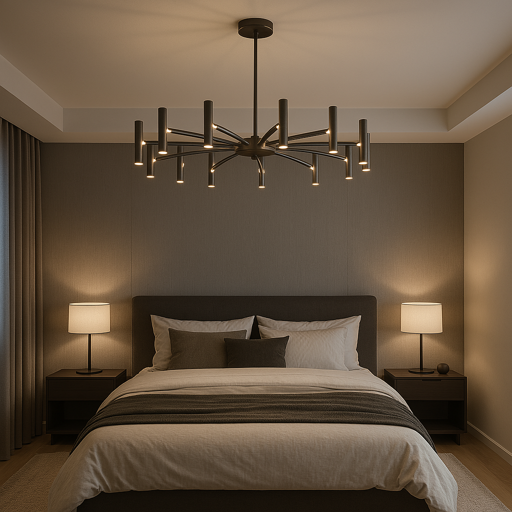 Modern Multi-Head Ceiling Light | Contemporary LED Chandelier for Living Room