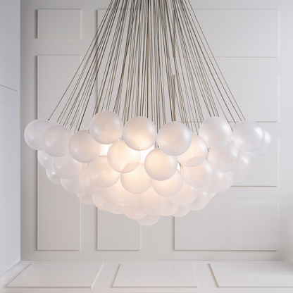 Modern Frosted Glass Ball Chandelier | Luxury Ceiling Lamp for Living Room & Bedroom