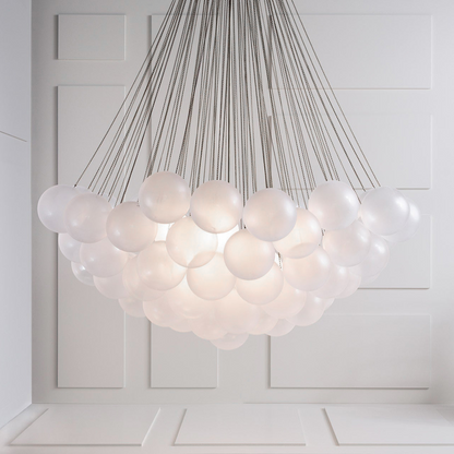 Modern Frosted Glass Ball Chandelier | Luxury Ceiling Lamp for Living Room & Bedroom