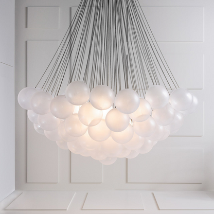 Modern Frosted Glass Ball Chandelier | Luxury Ceiling Lamp for Living Room & Bedroom