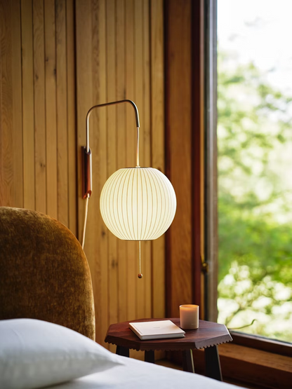 Modern Wall Lamp Sconce with Pull Cord | Adjustable Wall Light for Bedroom